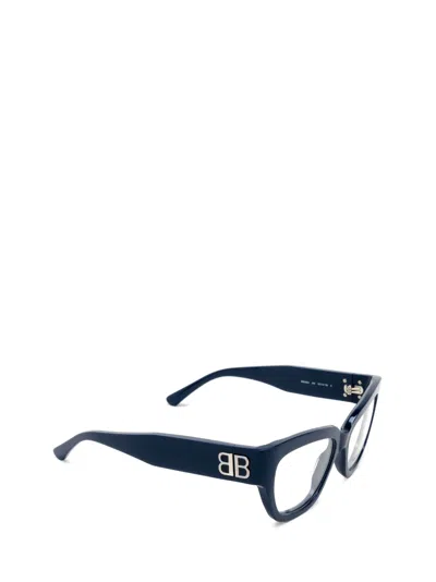 Shop Balenciaga Bb0326o Blue Glasses