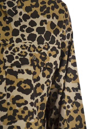 Shop Weekend Max Mara Leopard Printed Long-sleeved Top In Brown