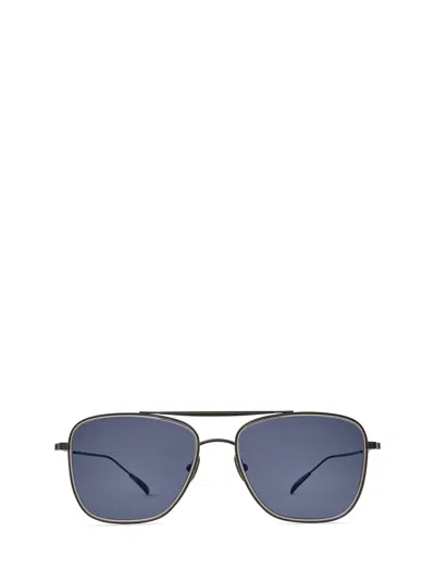 Shop Mr Leight Novarro S Gunmetal-coldwater/blue Sunglasses