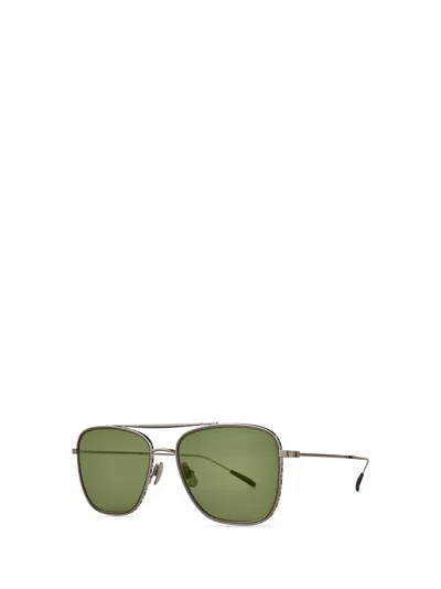 Shop Mr Leight Novarro S 12k White Gold-maple/green Sunglasses