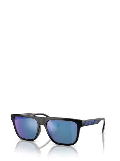 Shop Burberry Eyewear Be4402u Black Sunglasses
