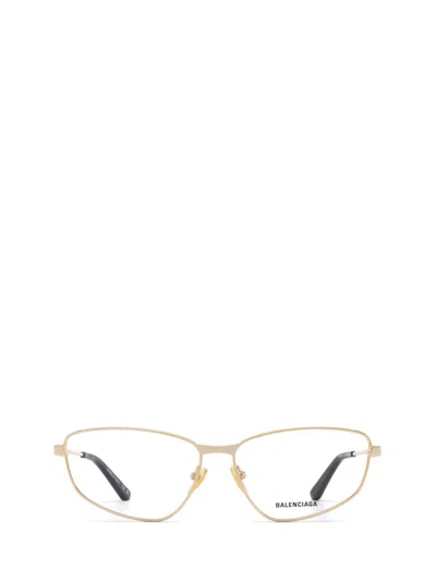 Shop Balenciaga Bb0281o Gold Glasses