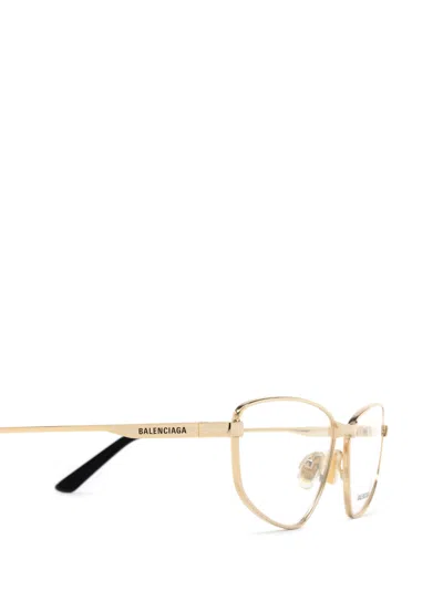 Shop Balenciaga Bb0281o Gold Glasses