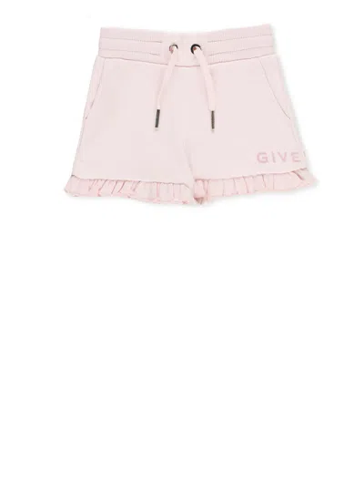 Shop Givenchy Cotton Shorts With Logo In Pink