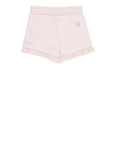Shop Givenchy Cotton Shorts With Logo In Pink