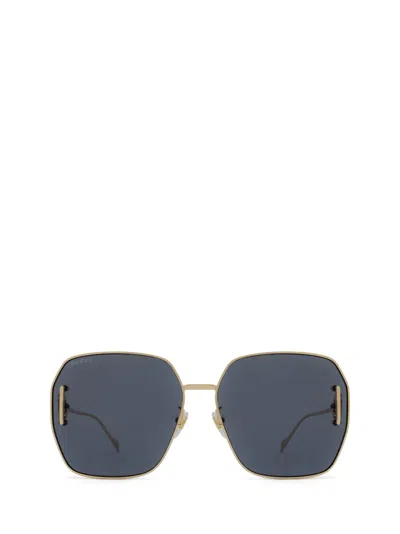 Shop Gucci Gg1207sa Gold Sunglasses