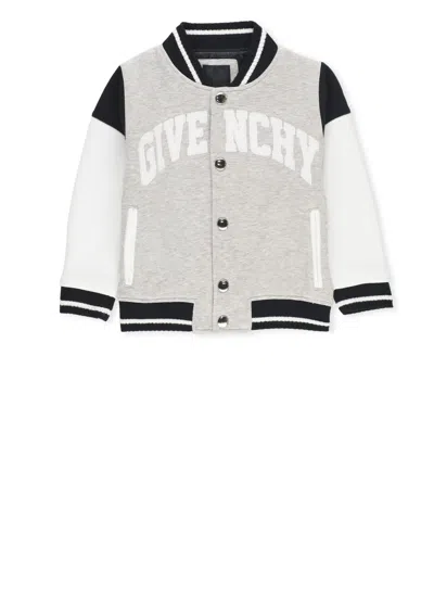 Shop Givenchy Cotton Bomber Jacket In Grey