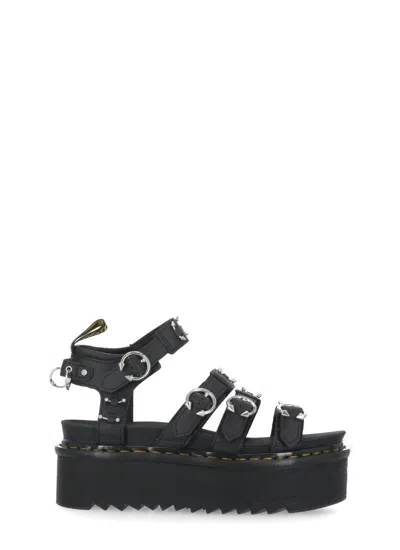 Shop Dr. Martens' Blaire Quad Hdw Sandals In Black