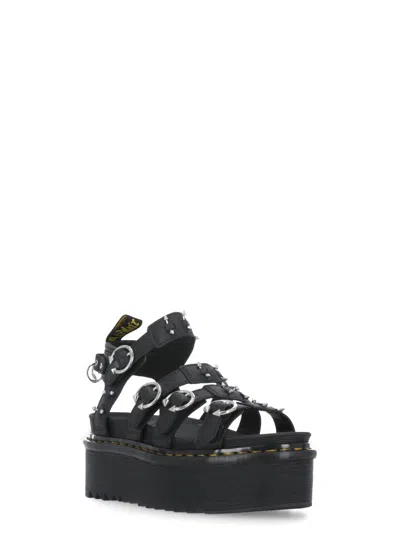 Shop Dr. Martens' Blaire Quad Hdw Sandals In Black