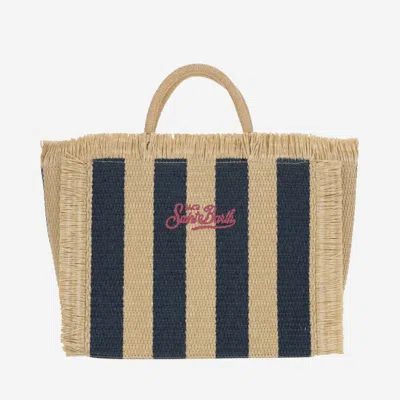Shop Mc2 Saint Barth Colette Tote Bag With Striped Pattern In Red