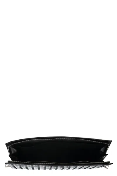 Shop Bottega Veneta Leather Briefcase In Black
