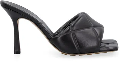 Shop Bottega Veneta The Rubber Lido Leather Mules In Black