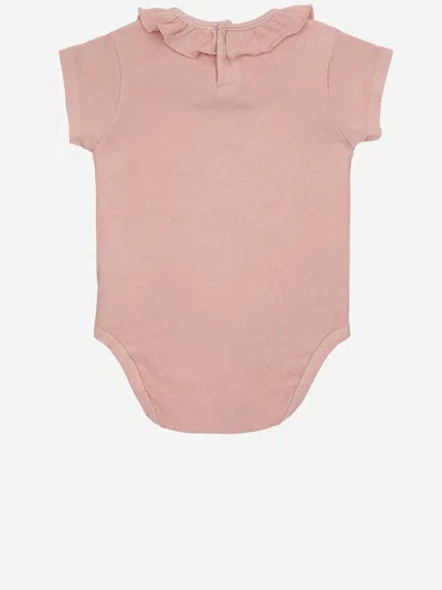 Shop Bobo Choses Stretch Cotton Bodysuit With Graphic Pattern In Pink