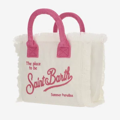 Shop Mc2 Saint Barth Colette Tote Bag With Logo In White