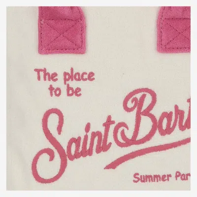 Shop Mc2 Saint Barth Colette Tote Bag With Logo In White