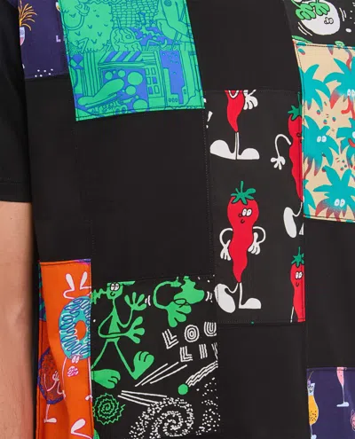 Shop Junya Watanabe Short Sleeve Patch T-shirt In Multicolour