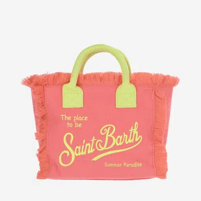 Shop Mc2 Saint Barth Colette Tote Bag With Logo In Red