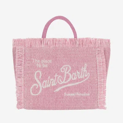 Shop Mc2 Saint Barth Colette Tote Bag With Logo In Pink