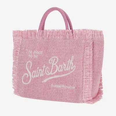 Shop Mc2 Saint Barth Colette Tote Bag With Logo In Pink