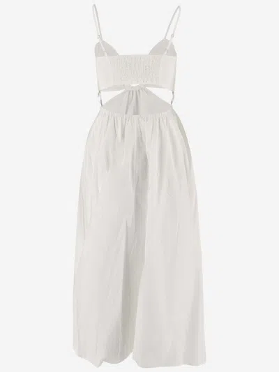 Shop Michael Kors Cotton And Silk Dress In White