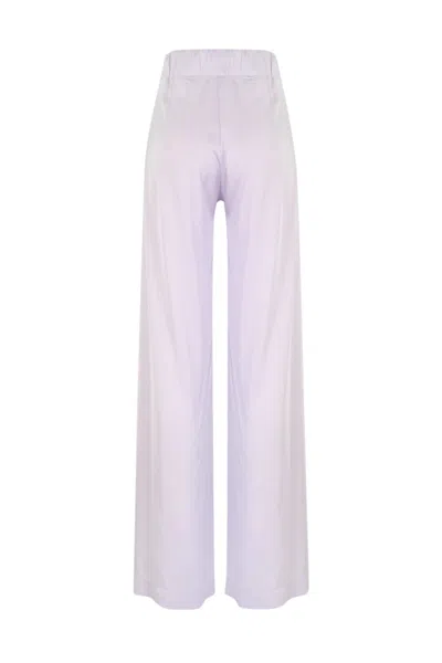 Shop D-exterior Satin Trousers In Glicine