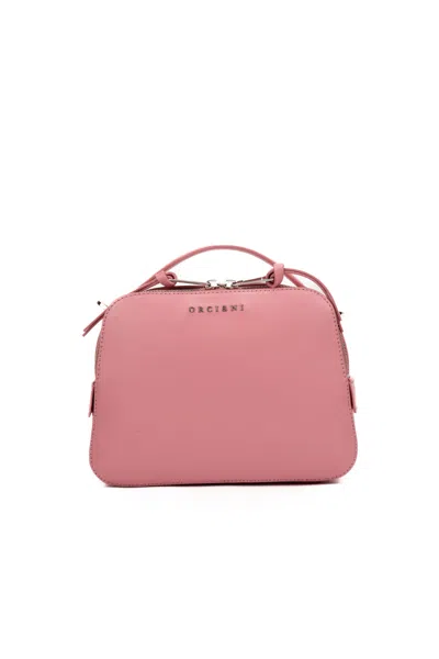 Shop Orciani Mini Cheri Vanity Bag In Leather In Rosa