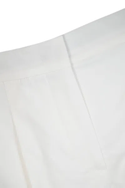 Shop Max Mara White Adria Cotton Shorts In Bianco