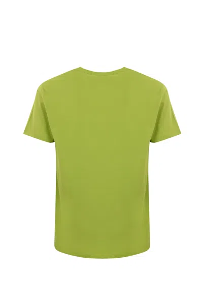 Shop Amaranto Cotton T-shirt In Acido
