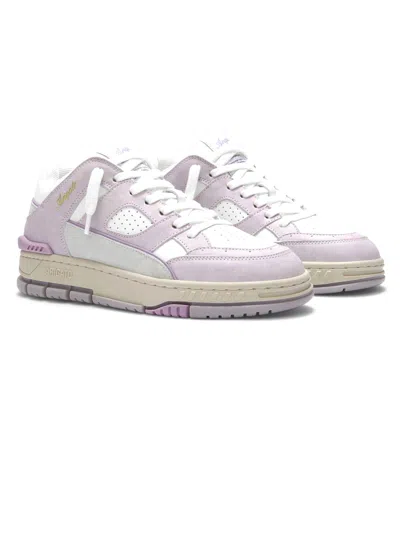 Shop Axel Arigato White And Lilac Area Lo Sneaker