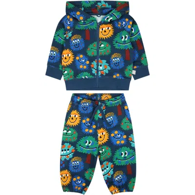 Shop Stella Mccartney Multicolor Set For Baby Boy With All-over Print