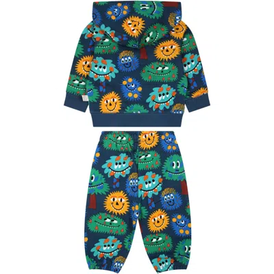 Shop Stella Mccartney Multicolor Set For Baby Boy With All-over Print