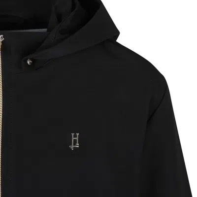 Shop Herno Black Jacket For Girl With Logo