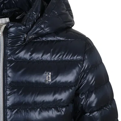 Shop Herno Blue Down Jacket For Boy With Logo