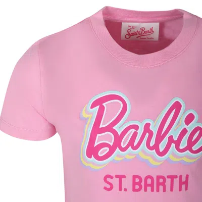 Shop Mc2 Saint Barth Pink T-shirt For Girl With Writing