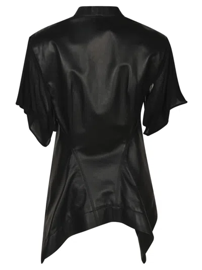 Shop Rick Owens Short-sleeve Zipped Jacket In Black