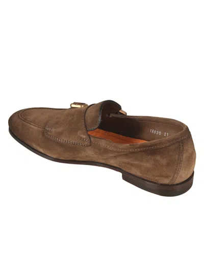Shop Santoni Carlos Monk Shoes In Brown