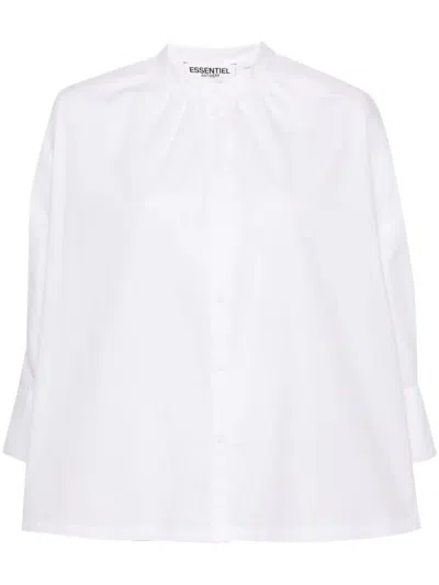 Shop Essentiel Antwerp February Puff Sleeve Shirt In White