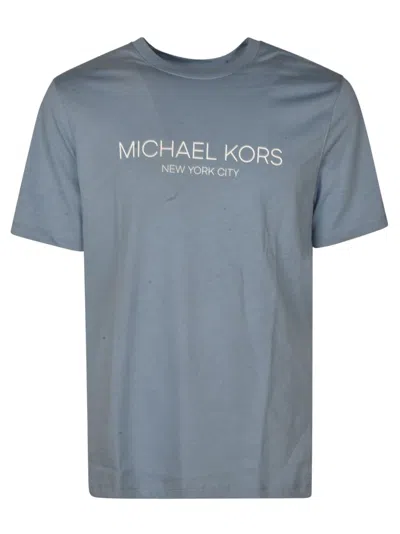 Shop Michael Kors Regular Logo T-shirt In Azzure