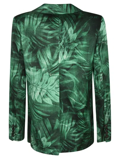 Shop Ermanno Scervino Floral Print Jacket In Green