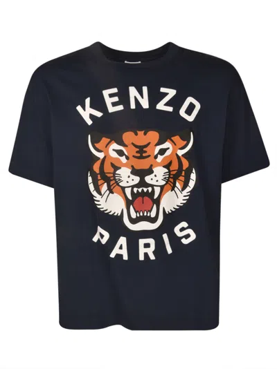 Shop Kenzo Lucky Tiger Oversize T-shirt In Blue