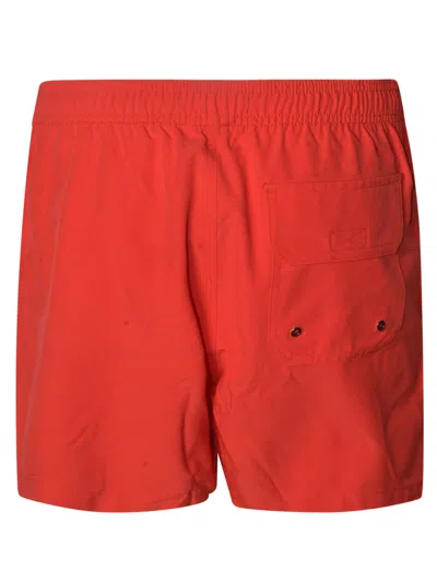 Shop Michael Kors Elastic Drawstring Waist Logo Shorts In Coral