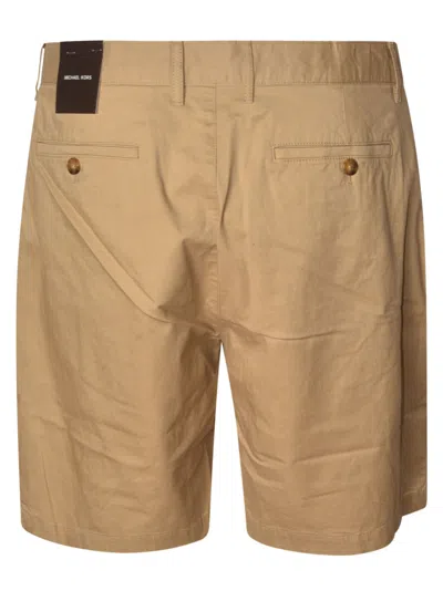 Shop Michael Kors Regular Plain Trouser Shorts In Kaki