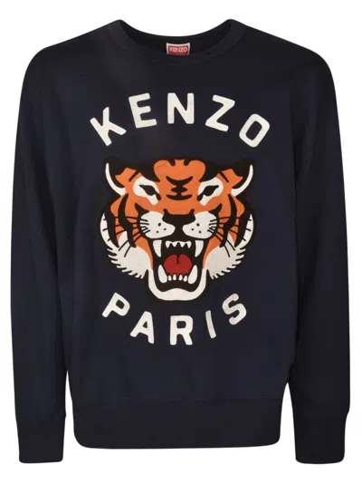Shop Kenzo Tiger Oversized Sweatshirt In Blue