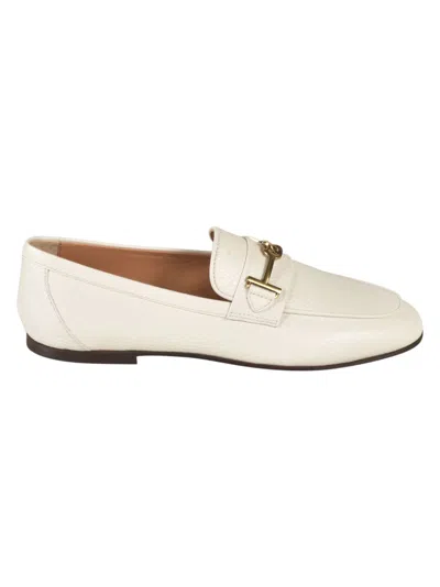 Shop Tod's 79a T Ring Loafers In White