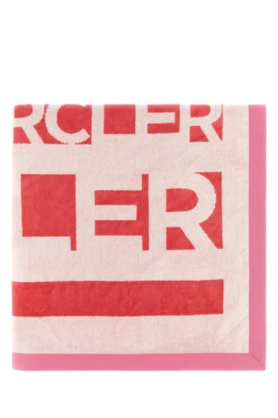 Shop Moncler Printed Terry Beach Towel In Pink