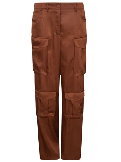 Shop Blugirl Straight Leg Cargo Pants In Bronze
