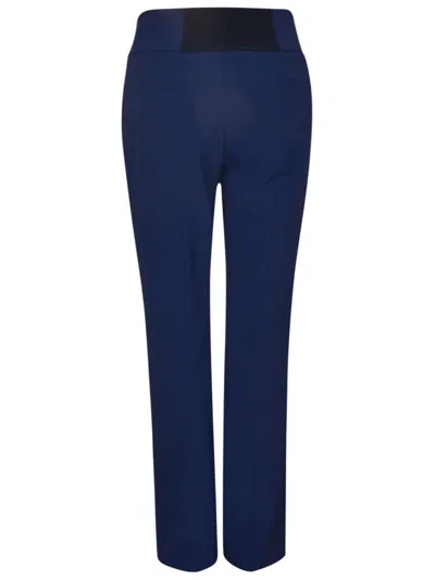Shop Blugirl High-waist Slim Fit Plain Trousers In Ink