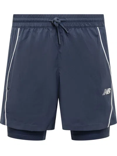 Shop New Balance Hoops On Court Shorts In Nb Navy
