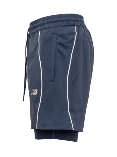 Shop New Balance Hoops On Court Shorts In Nb Navy