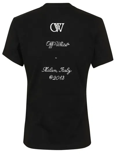 Shop Off-white Black Stretch-cotton T-shirt